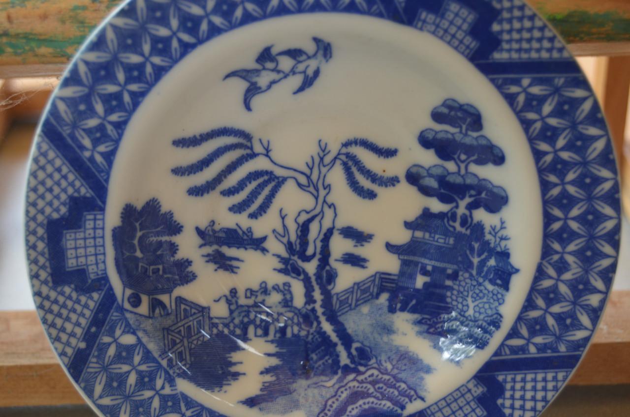 3 Chinese bordjes 'wilgenpatroon' ipst.