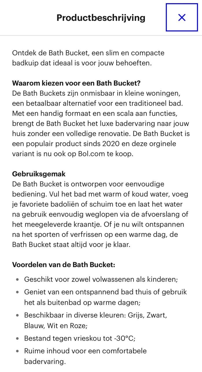 Bath Bucket (185 liter)
