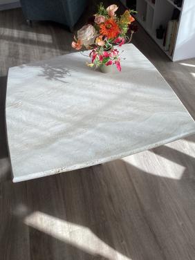 Salontafel vintage van travertin