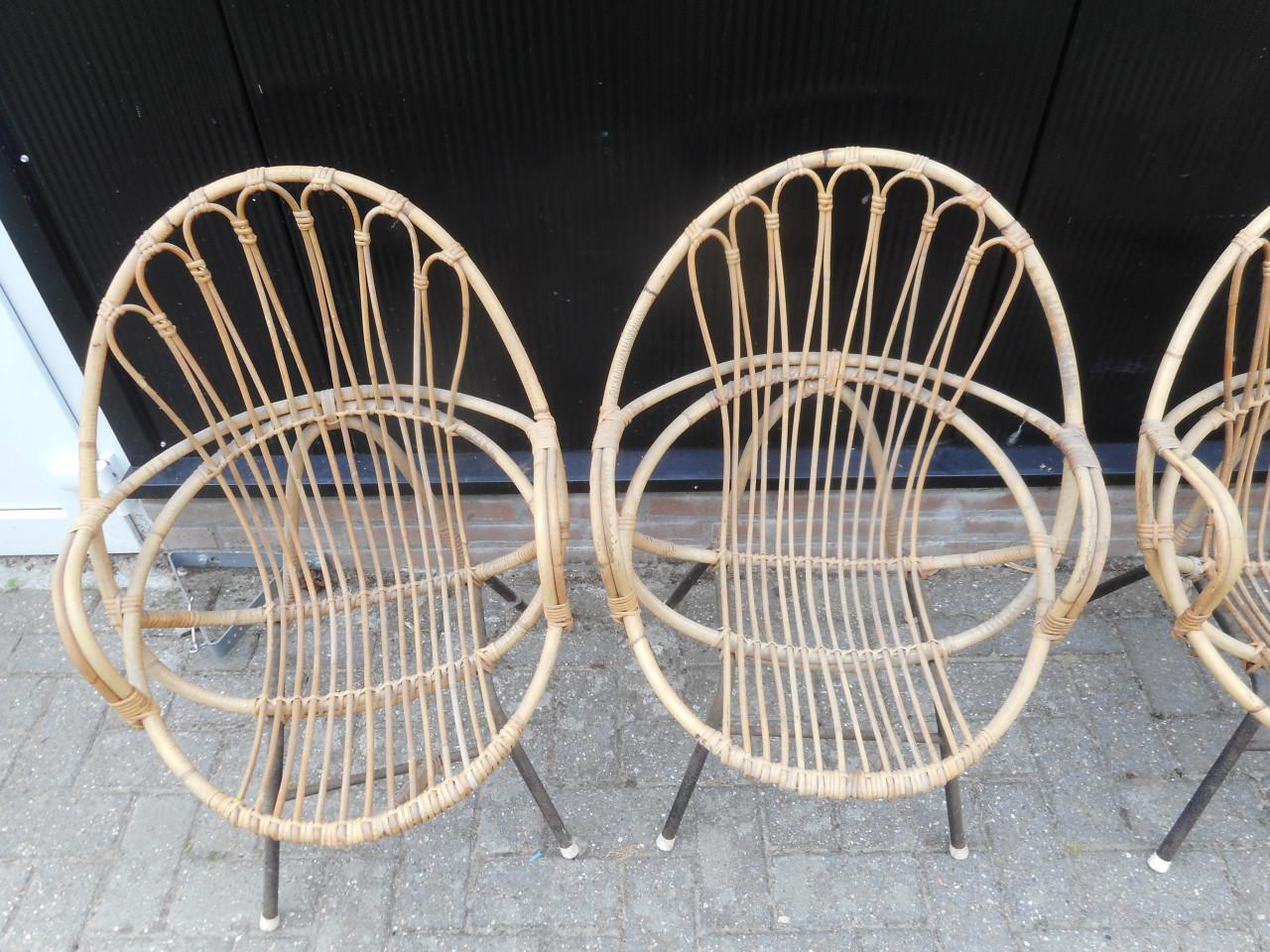 6 vintage tuinstoeltjes jaren 60 Gereserveerd!!!!!!!!!