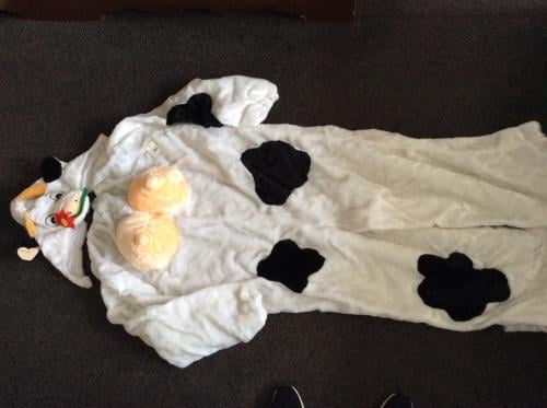 Nieuw koeienpak voor carnaval maat 58