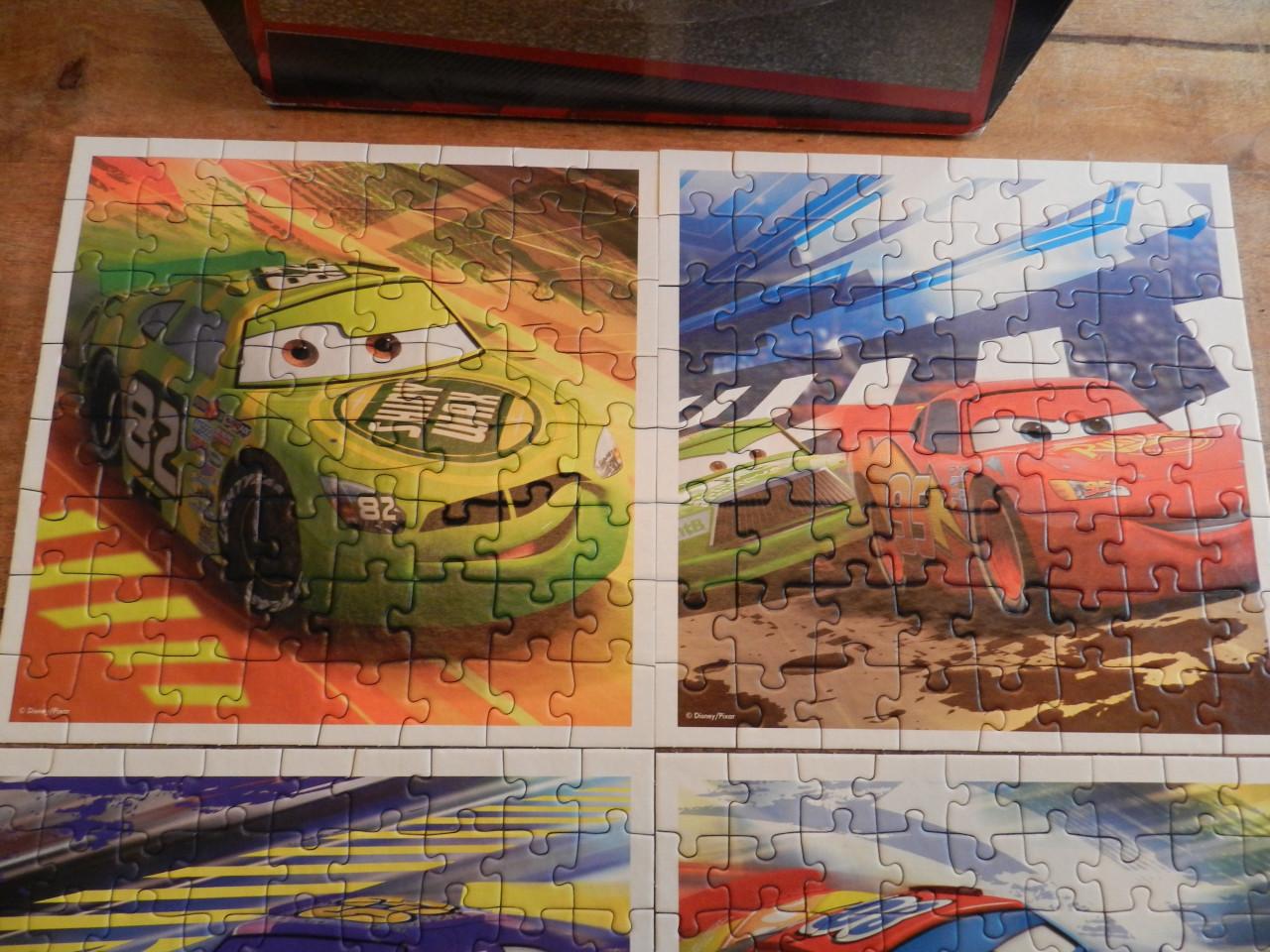 Cars koffer met 4 Puzzels