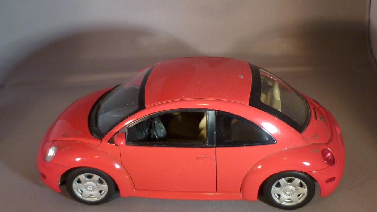 Modelauto Volkswagen Beetle rood metaal