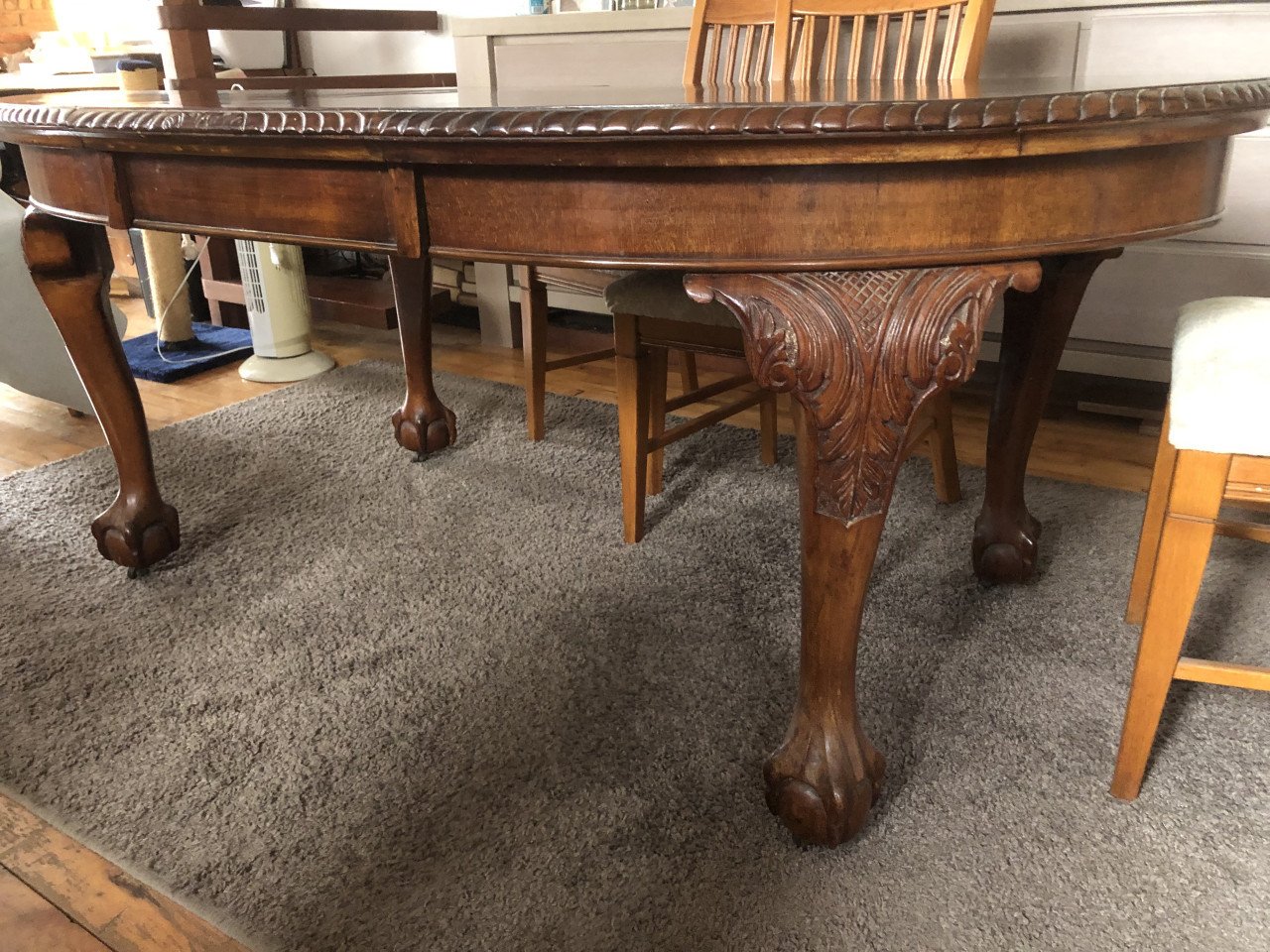 Engelse Chippendale mahonie antieken tafel