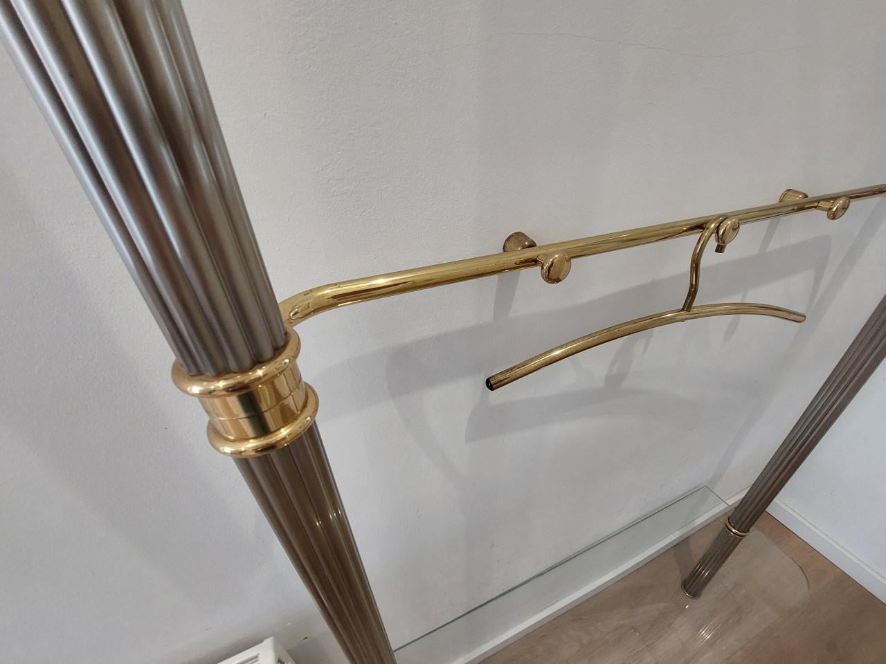 Goud/zilveren  kapstok met glas