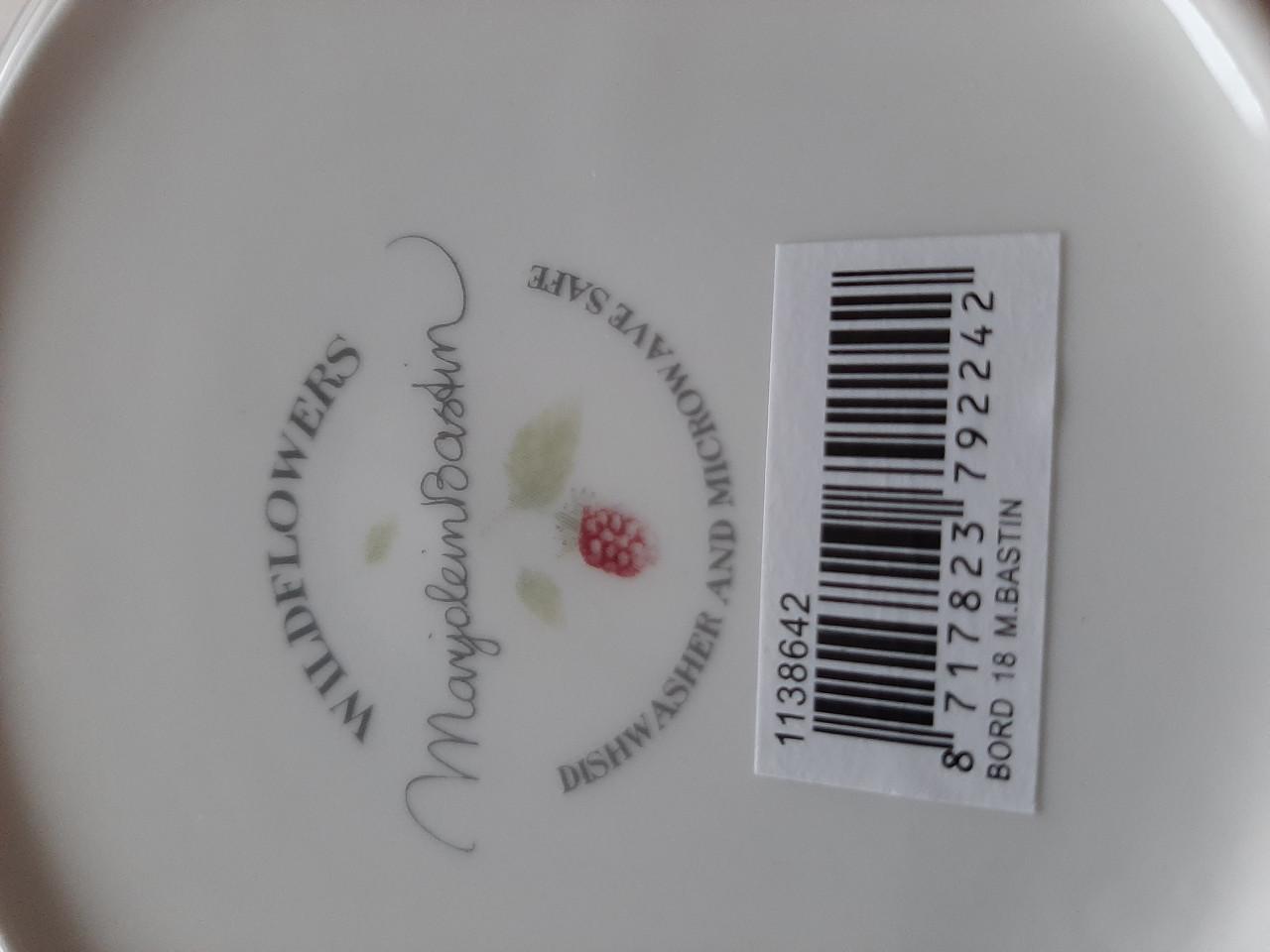 MARJOLEIN BASTIN , WILDFLOWERS - 9 GEBAKBORDJES - PORSELEIN