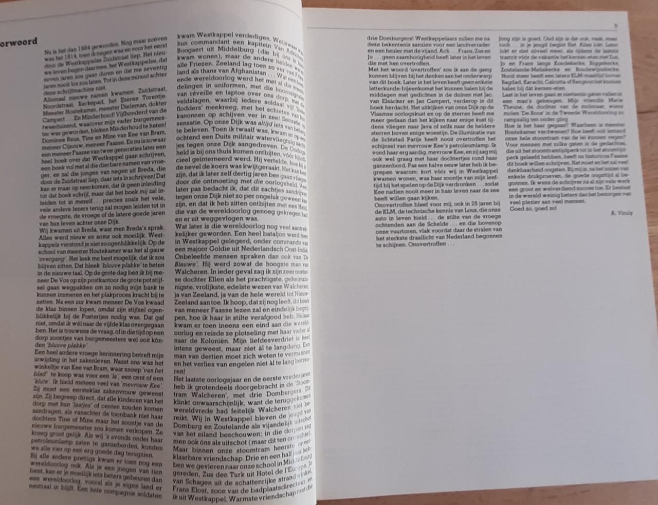 Dorp aan de zeedijk, herinneringen aan Westkapelle, door K. Faase