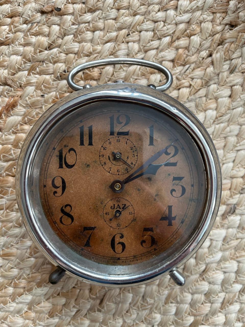 Franse 1920 antieke wekker alarm klok