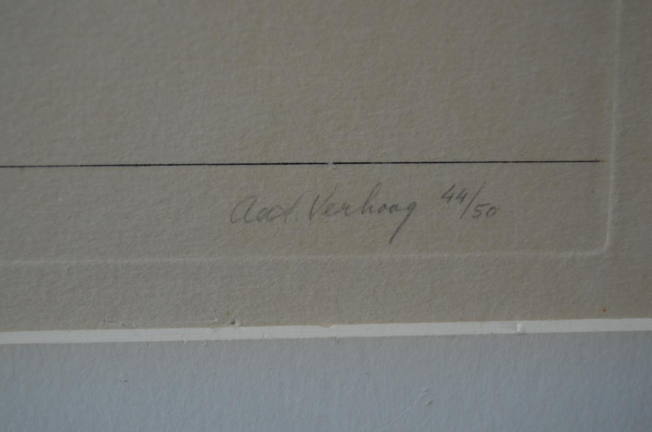 2 Etsen Aat Verhoog pendant gedrukt, gesigneerd/genummerd