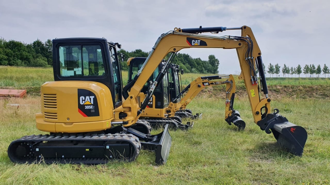 Te huur: Minigraver, graafmachines 0.9T, 2.0T, 2.5T tot 25T