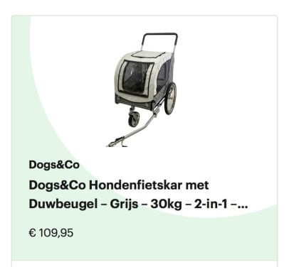 Dogs & co hondenfiets en duwkar