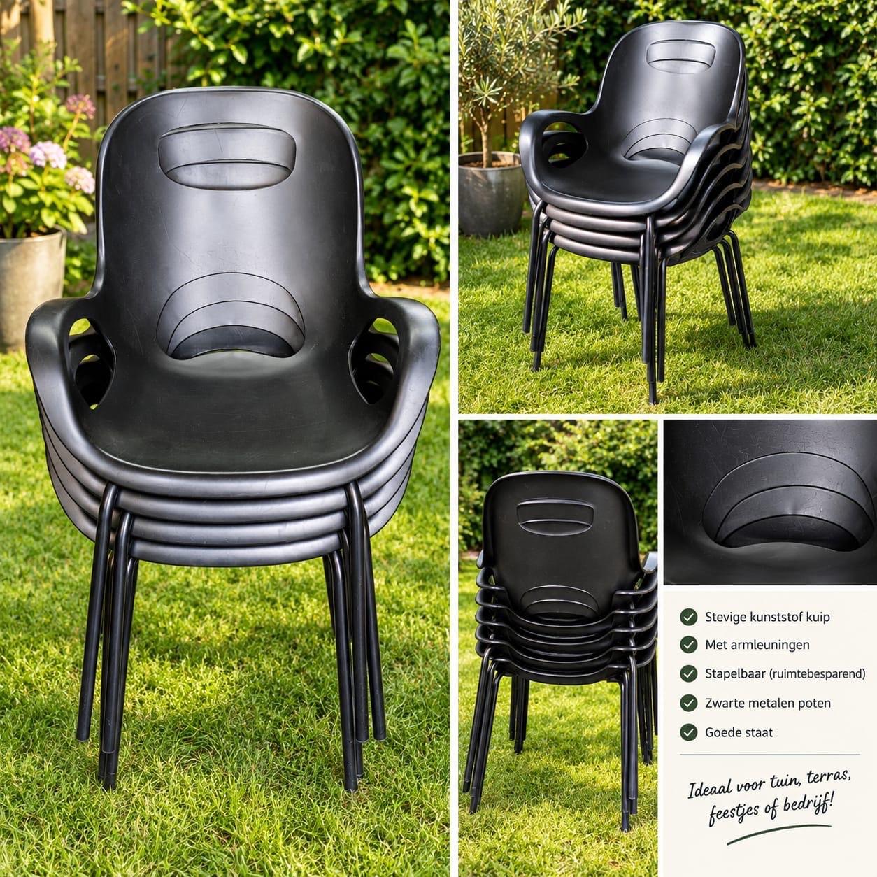 Set Umbra stoelen zwart (4 stuks)