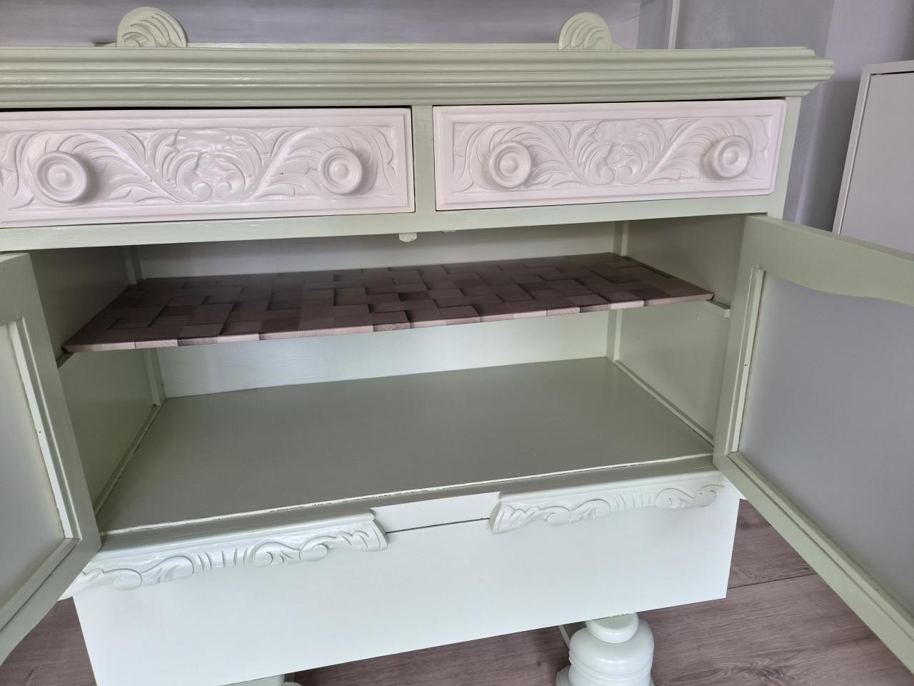 Vintage theekastje - omgebouwd tot commode 93x46x94cm