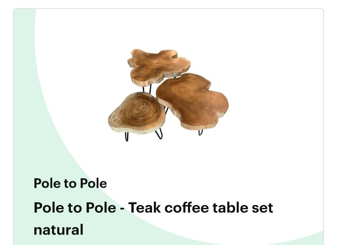 Pole to Pole teakhouten tafelset