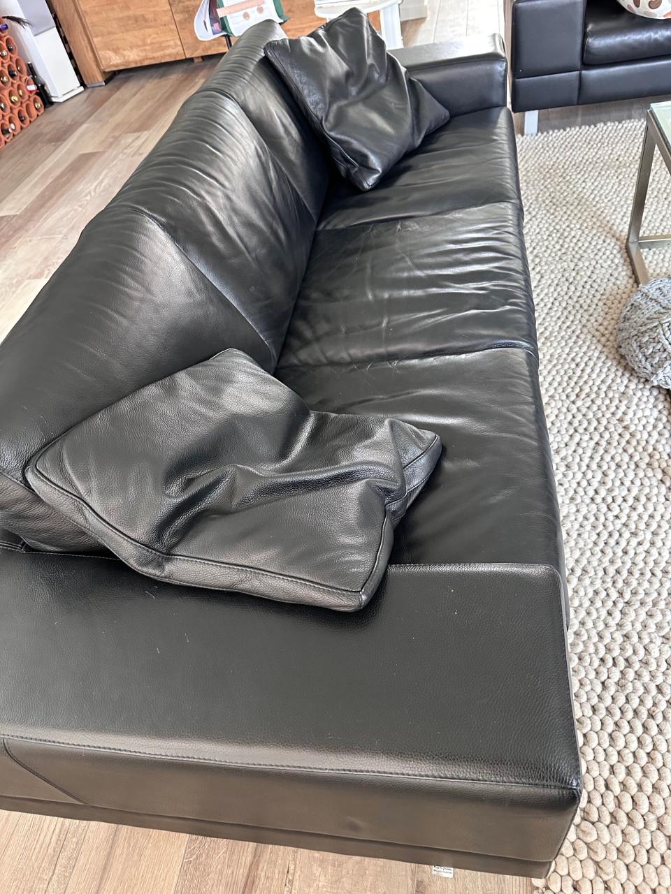 Pode / Leolux bankstel zwart leer