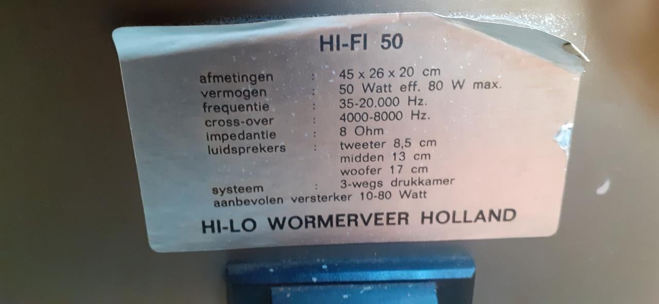 Speakers vintage 3 weg system 80 watt