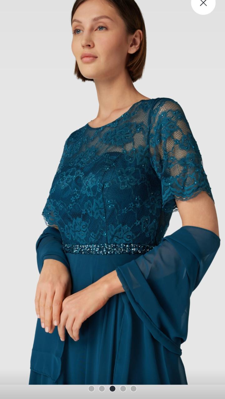 Feestjurk petrol maat 36