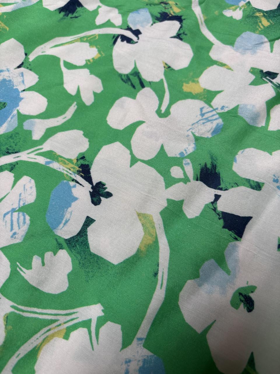 Rabe shirt maat 44 viscose groen/blauw