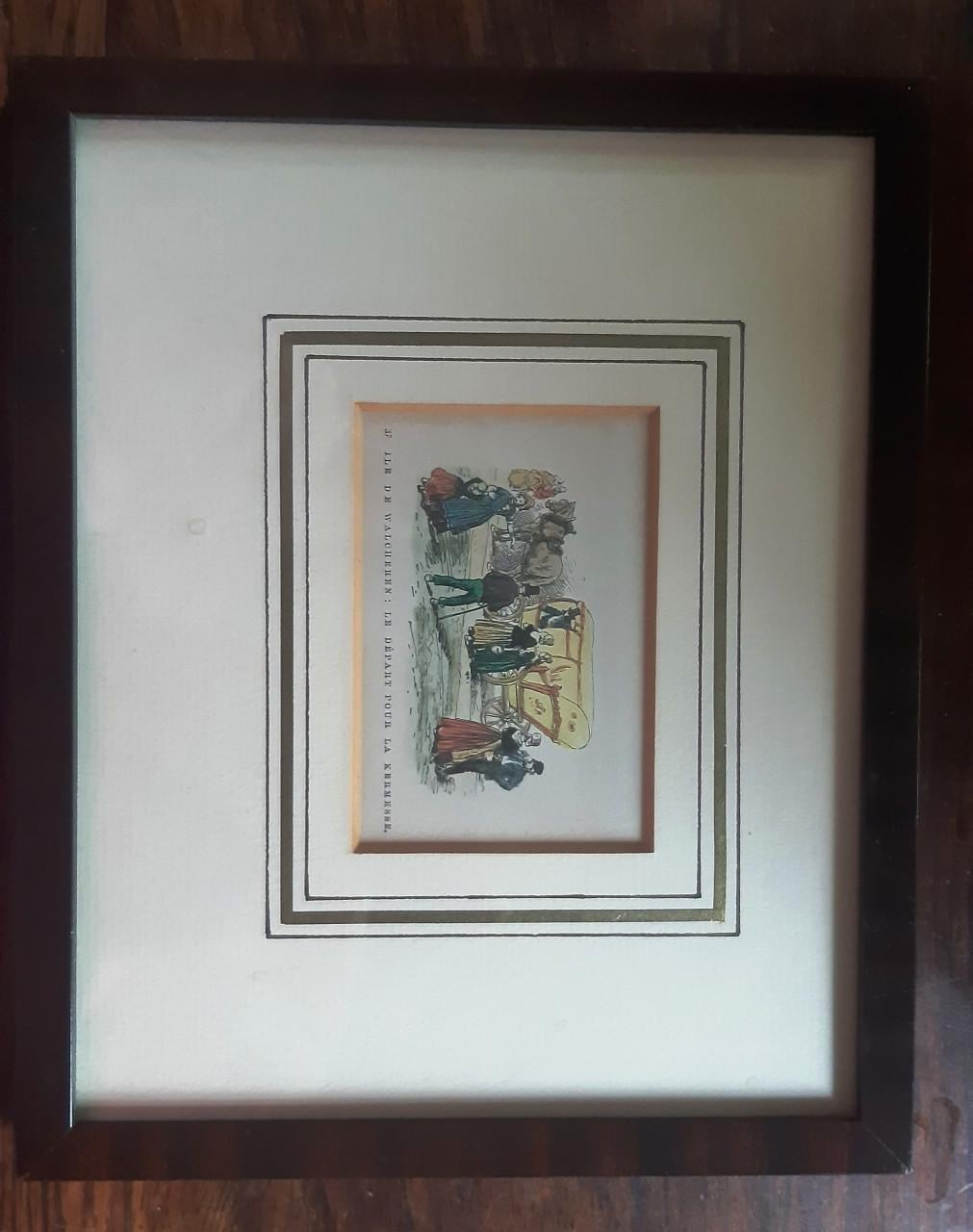 Zeeland Walcheren klederdracht kermis: Ingekleurde houtgravure 1881