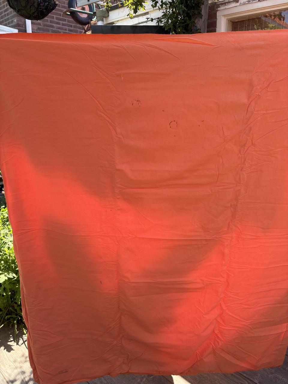 Vintage katoenen oranje windscherm