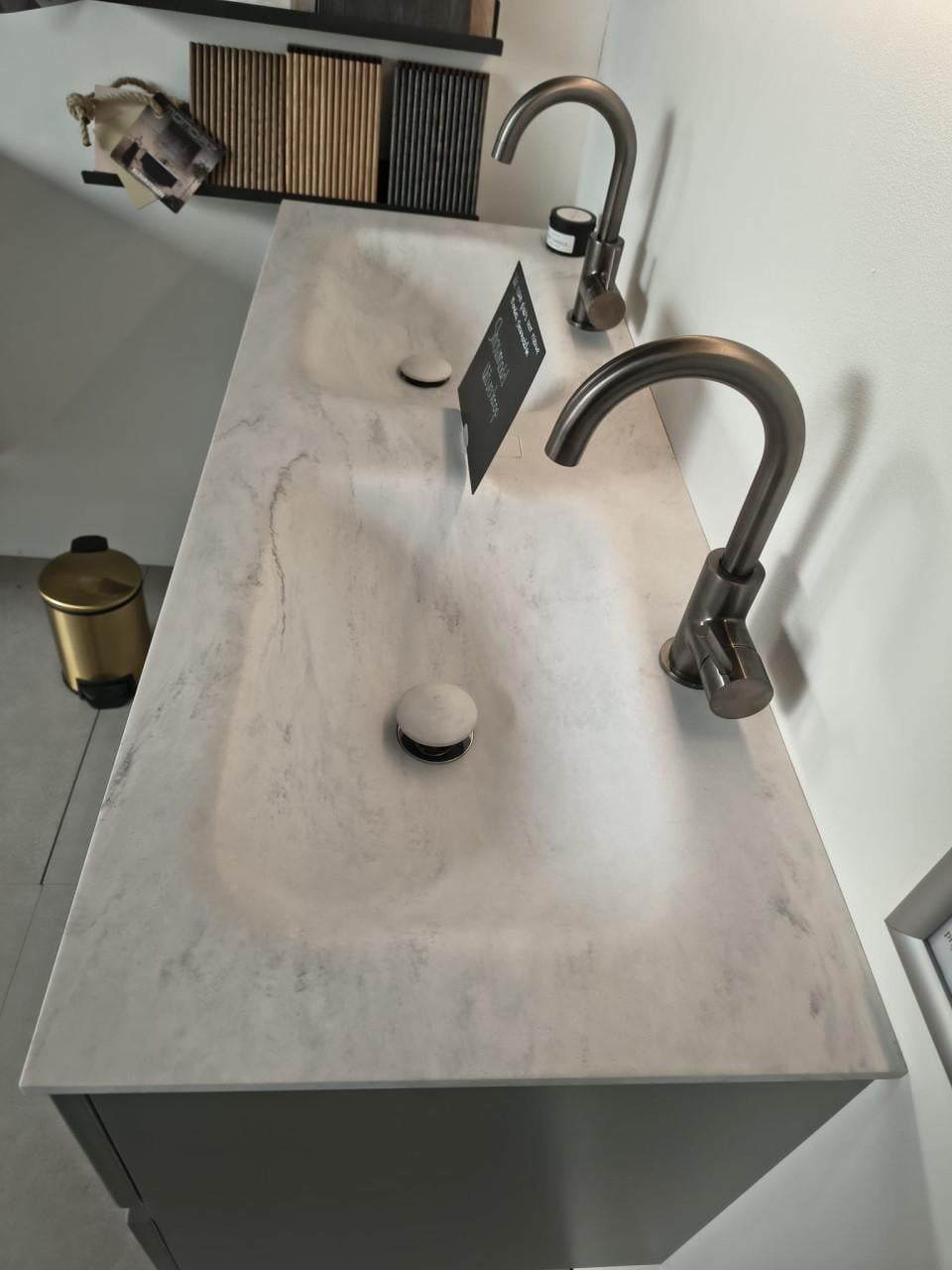 Showmodel badkamermeubel Mondiaz Vica DLux 120 cm Smoke Opalo, nu voor