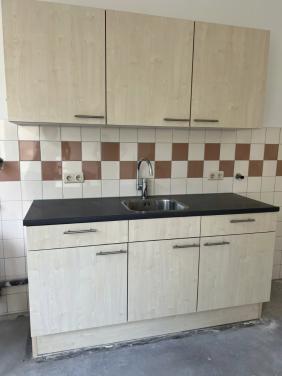 Bruynzeel keuken - hout/eiken/zand/RVS/grijs