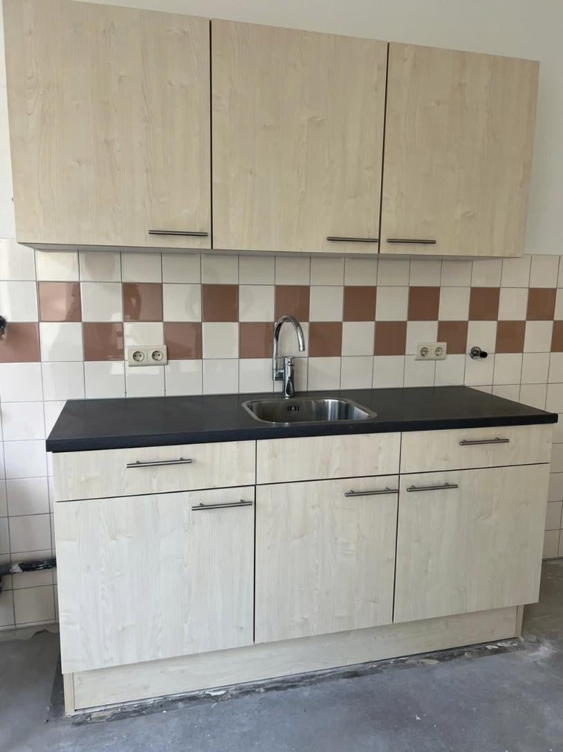 Bruynzeel keuken - hout/eiken/zand/RVS/grijs