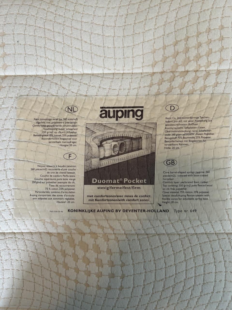 Auping bed + matrassen