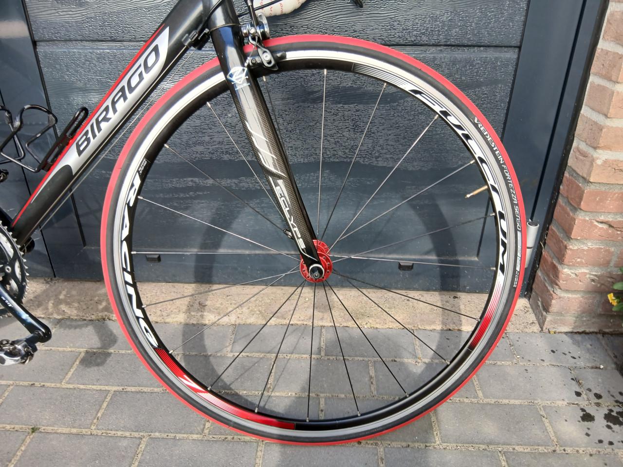 Ridley Triton aluminium, carbon voorvork Rood zwart zilver