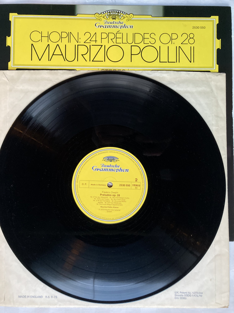Chopin Maurizio Pollini 24 Preludes Opus 28 2530 550 1975