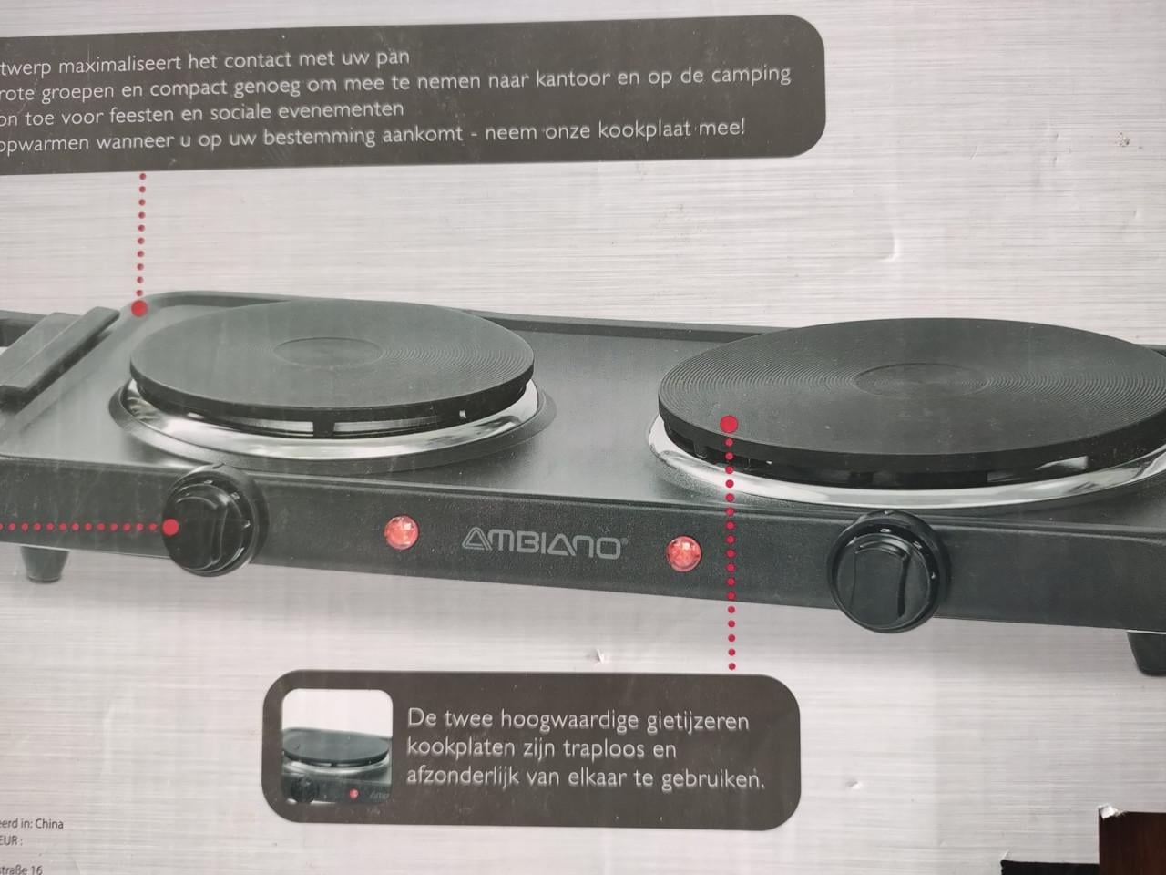 Dubbele elektrische kookplaat