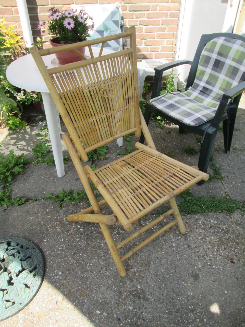 Bamboe tuinstoel