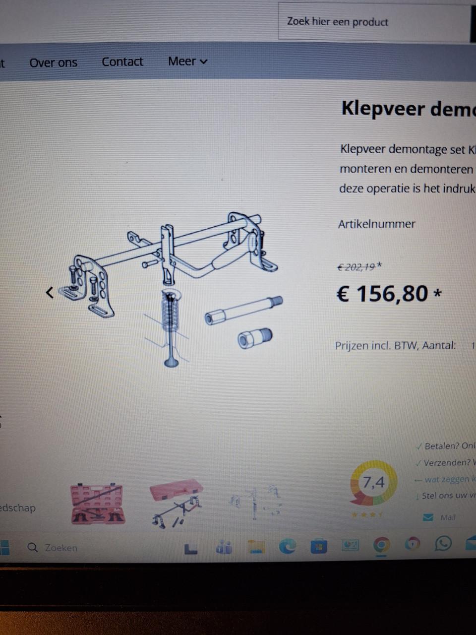 Klepveerdemontageset