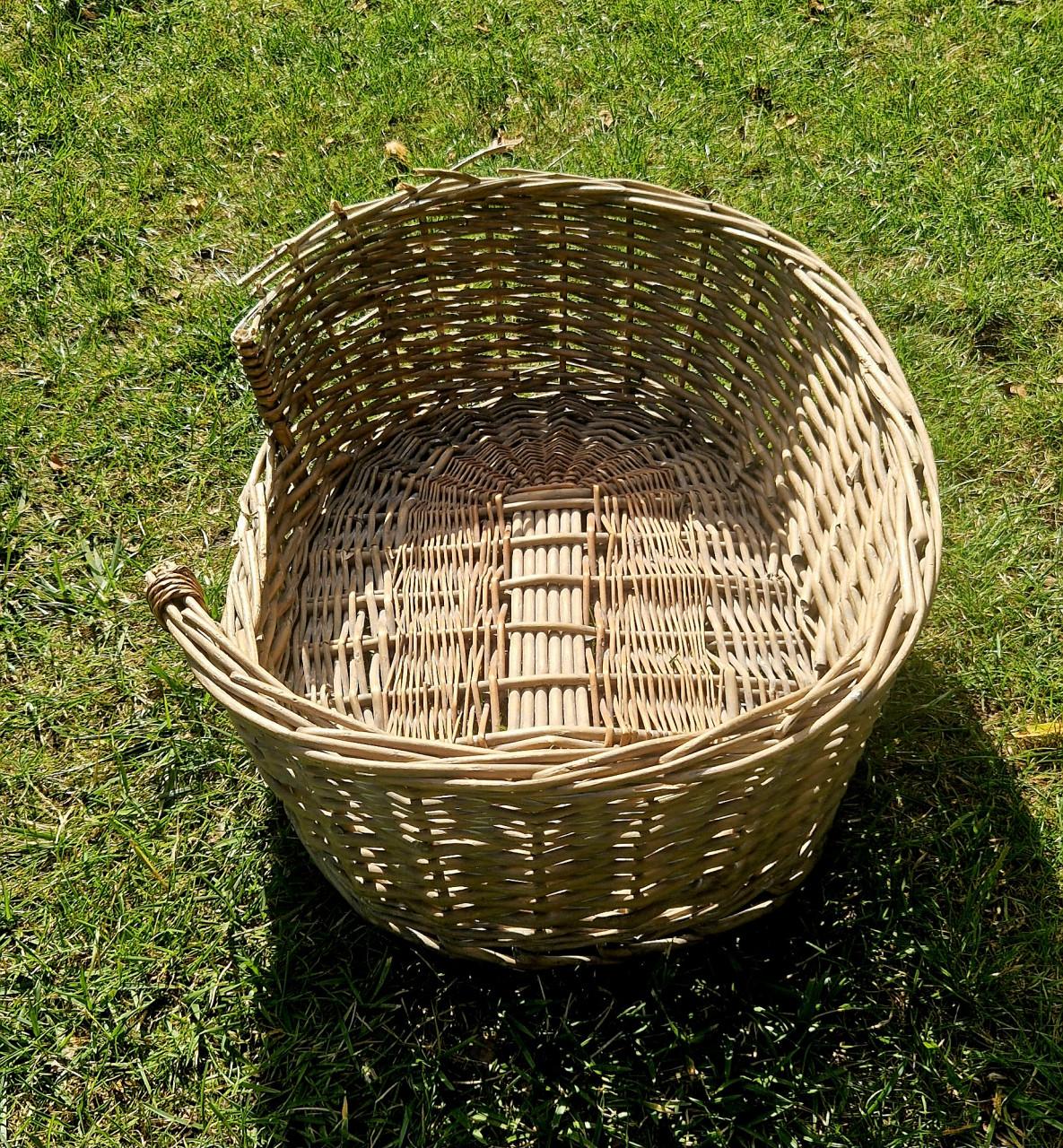 Rieten hondenmand 60x42x18 cm