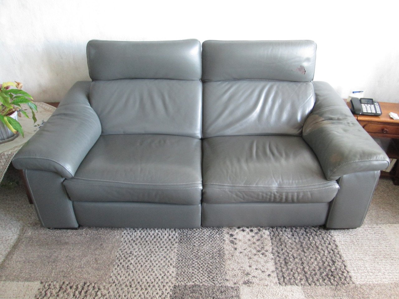 2 zits leren relaxbank elektrisch