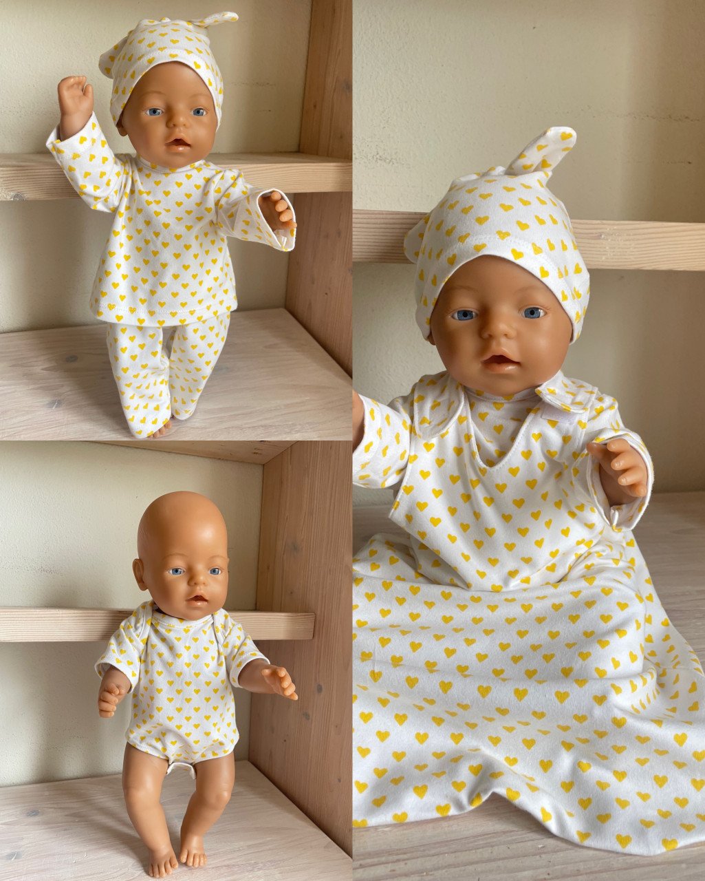 Leuke poppenkleertjes baby born. 5-delige set. Opbrengst KiKa.