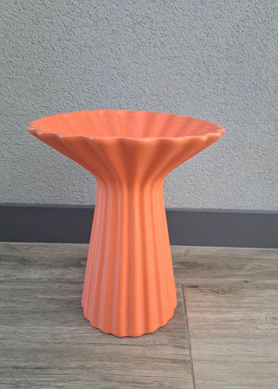 💐Hele mooie zgan  keramieke bloemenvaas kleur terra/oranje/zalm
