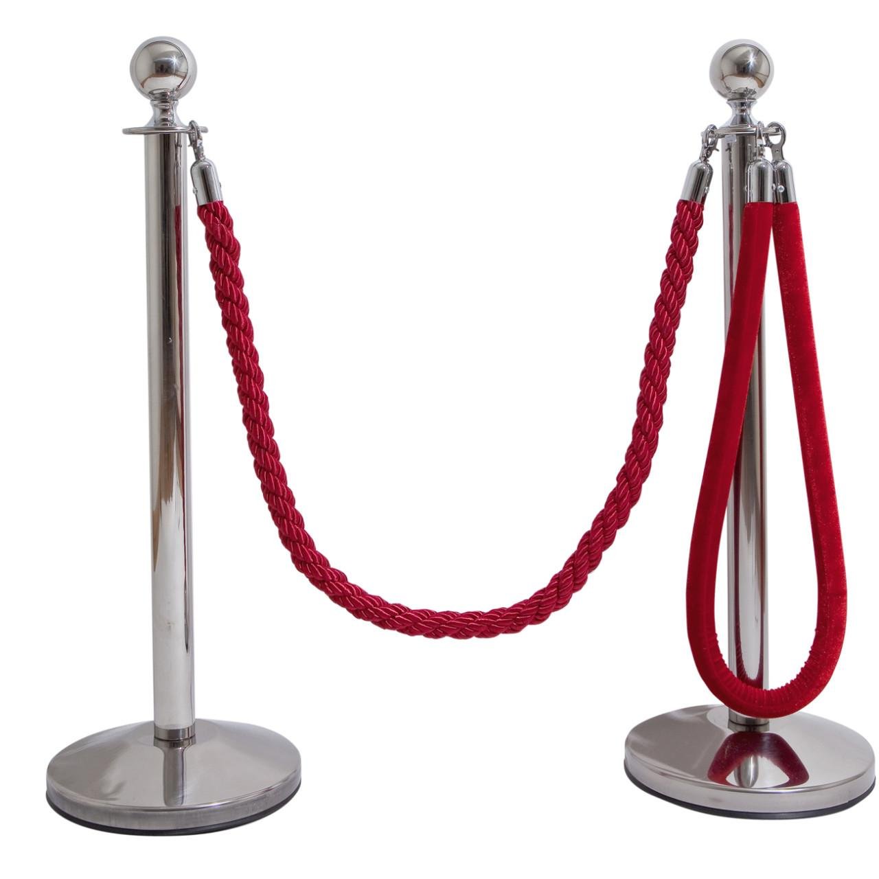 Afzetpalen met koord of trekband