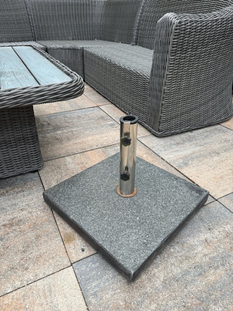 Parasolvoet (marmer) verrijdbaar 2 stuks