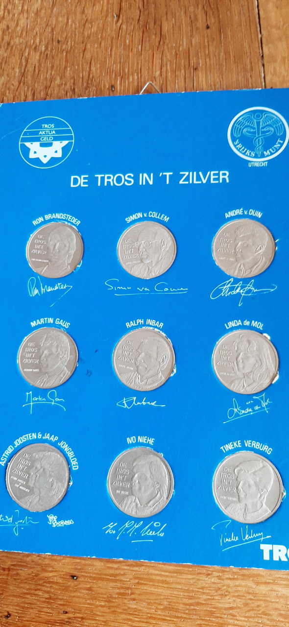 Tros in het zilver munten