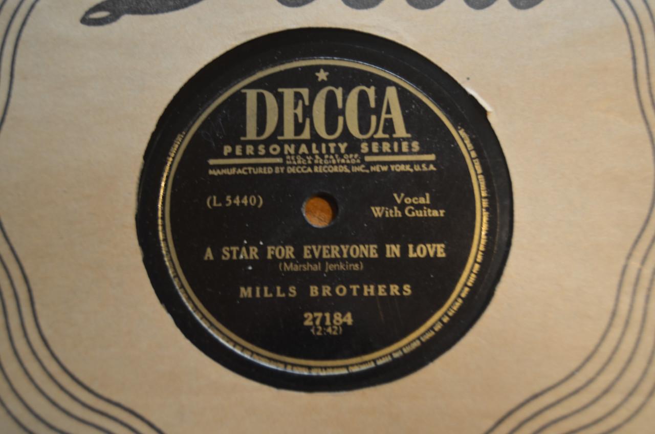 78 rpm Mills Brothers jaren '40 en '50 héél veel stuks.