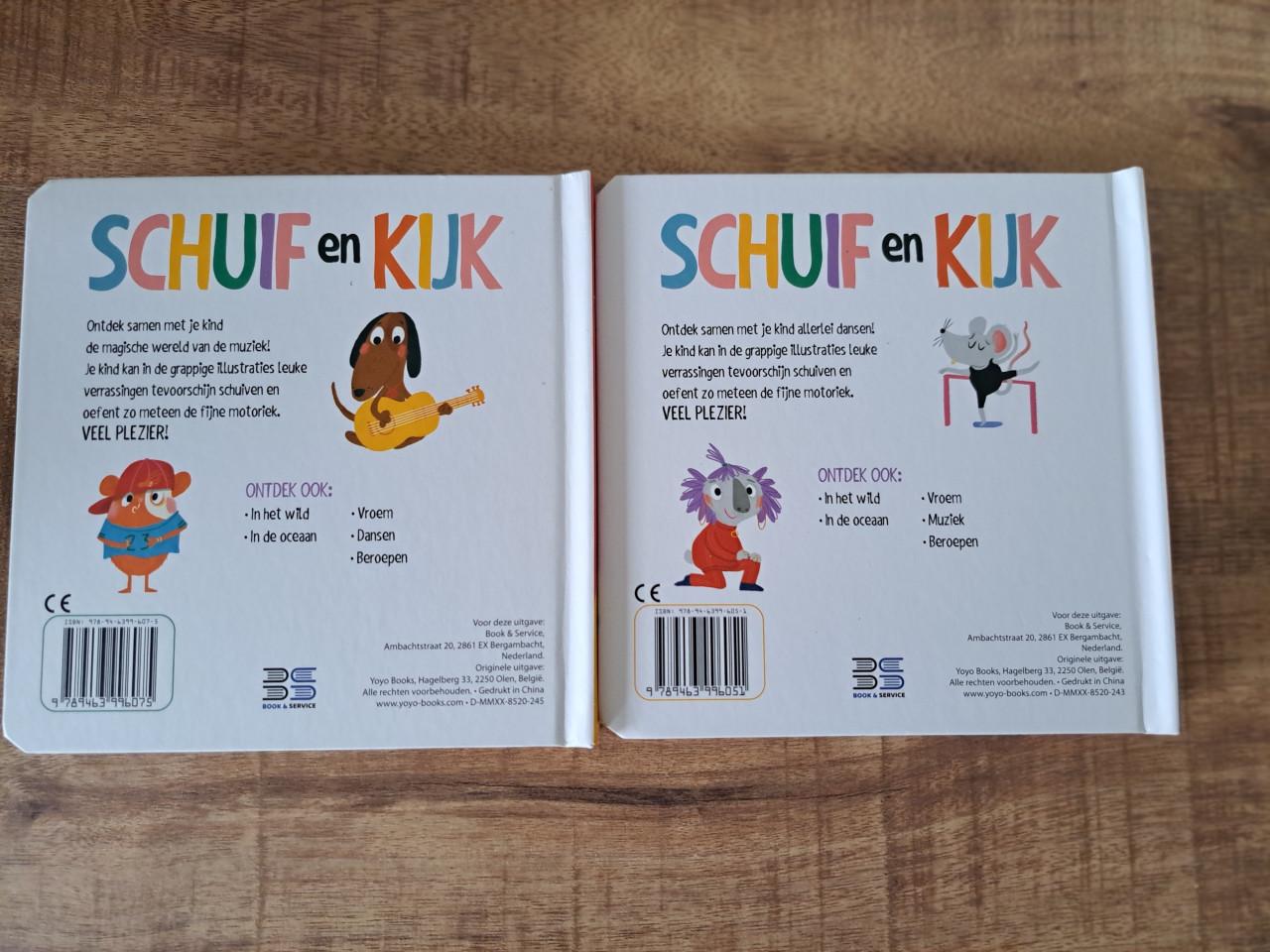 🎈kartonnen schuif en kijk boekjes muziek en dansen