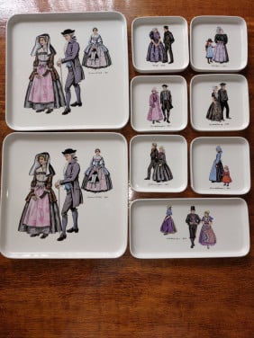 Villeroy & Boch gebaksset van 9