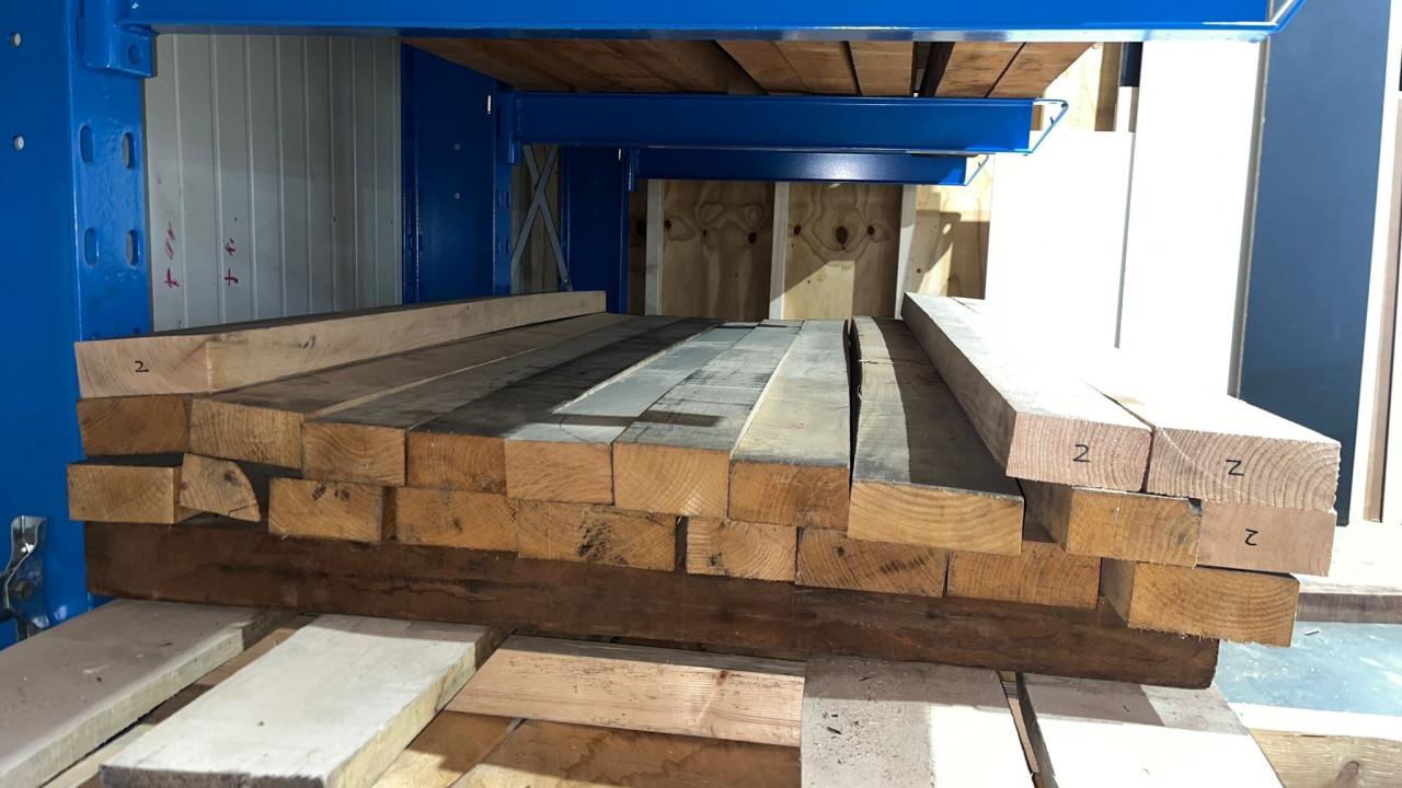 Eiken balken 52mm droog