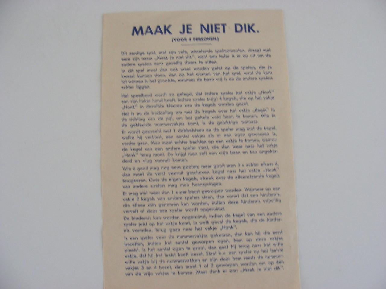 Maak je niet dik.