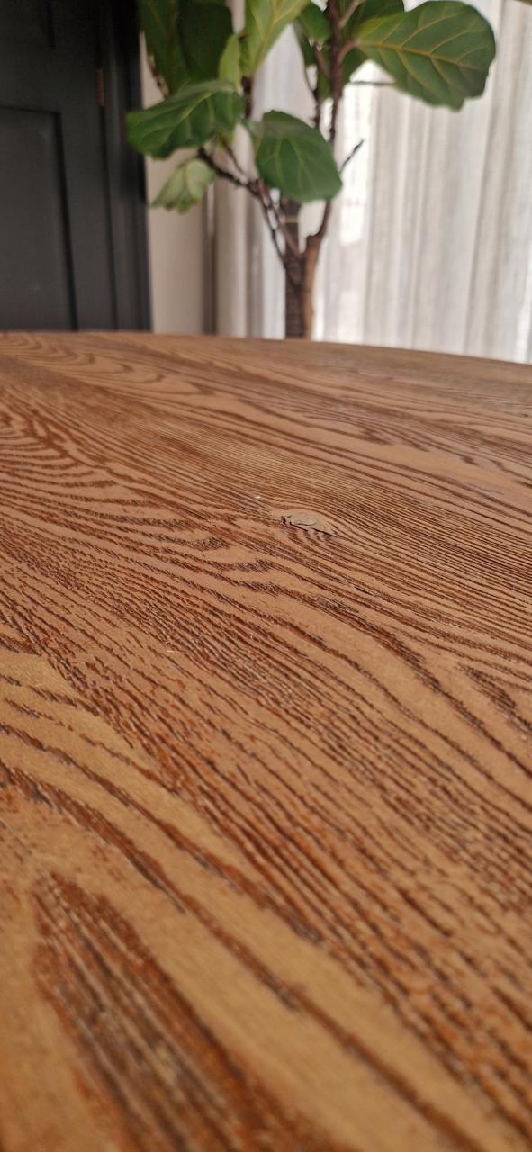 Massief eiken ronde eettafel
