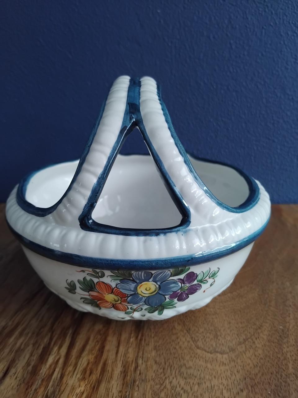 Vintage Italiaans Keramiek mand / mandje
