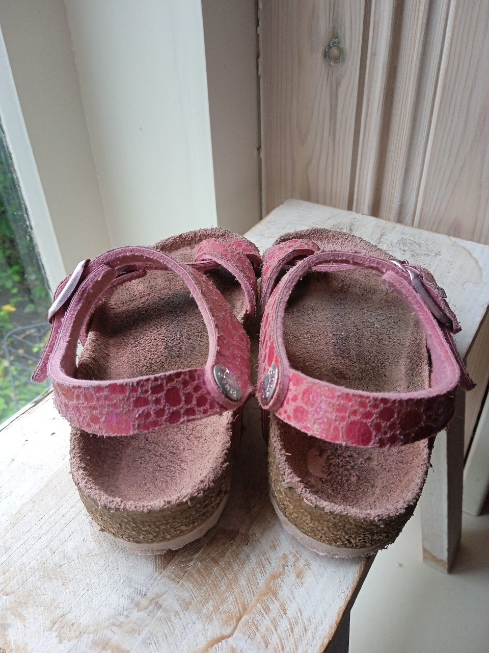 Sandaaltjes kind maat 26 ~ roze sandalen Birkenstock leder