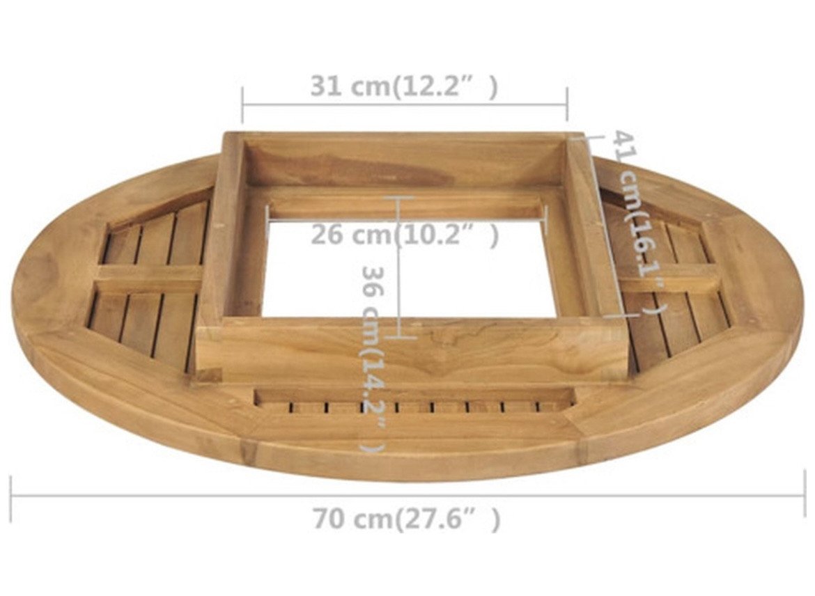 Nieuwe TEAK bierkrattafel / Diameter 70 cm.