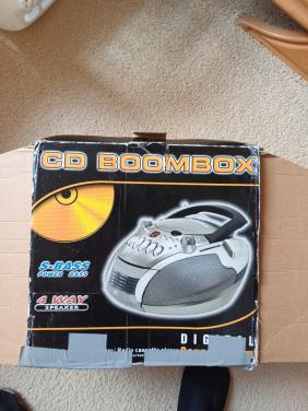 Vintage/ Retro CD boombox nieuw in doos